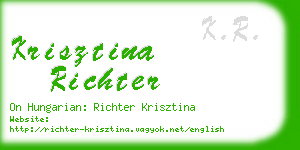 krisztina richter business card